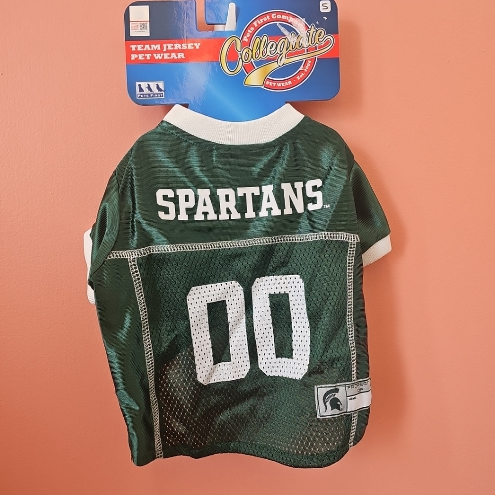 NWT Pet Dog Sz Small Michigan State Spartans Jersey Collegiate Team Pet Wear